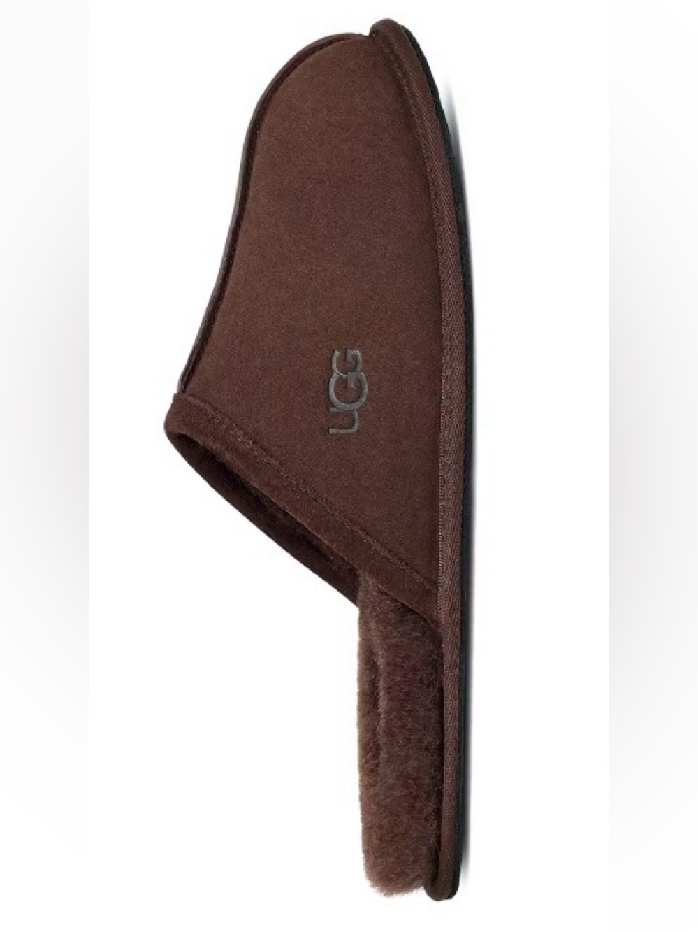 UGG Men’s 13 “Scuff” Chocolate Brown Suede Slip-On Slippers